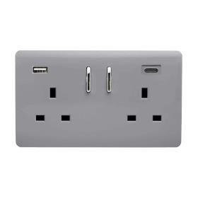 Platinum Silver Wiring Accessories Trendi Decorative Screwless Platinum Silver Wiring Accessories Trendi Decorative Screwless